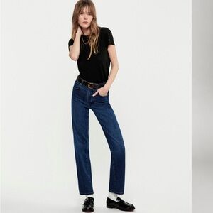 Frame Le High Straight Jean in Thunderstorm 24